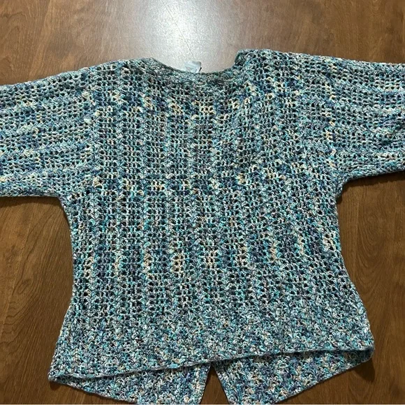 Crochet linen blend vest/top S - Picture 2 of 3